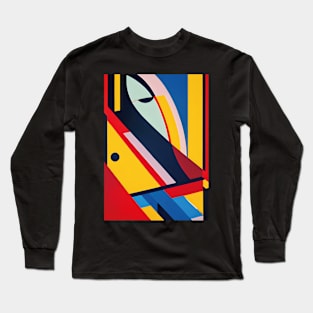 A Woman and a Tram 003 - Abstract soviet realism - Trams are Awesome! Long Sleeve T-Shirt